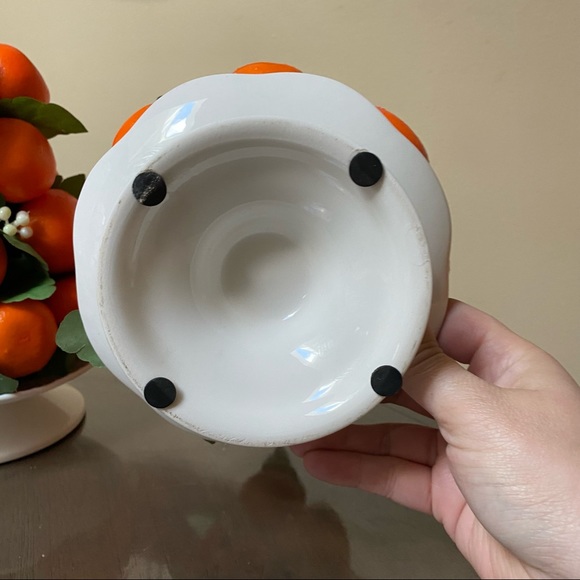 ❌SOLD❌ Faux Mandarin Orange Decorative Arrangement Trees Set of 2 🍊 - Picture 3 of 3